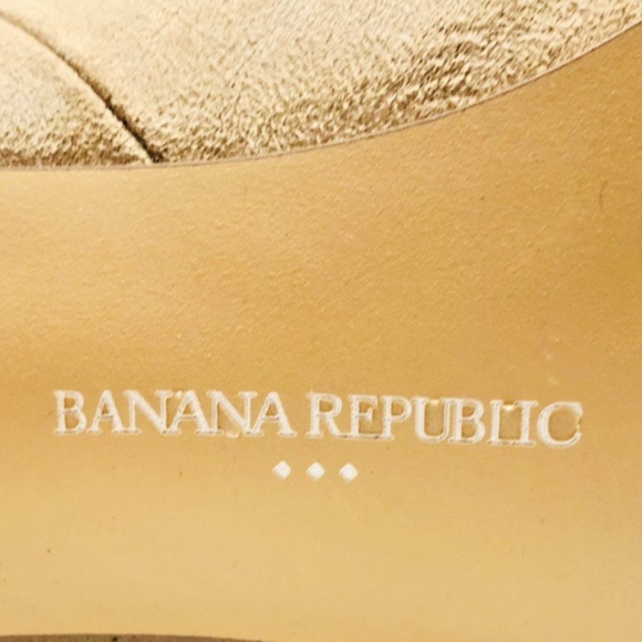 Banana Republic Biscotti Slouchy Suede Tan Boots Size 8 Almond Toe Block Heel - Picture 14 of 15